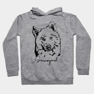 Samoyed dog lover portrait Hoodie